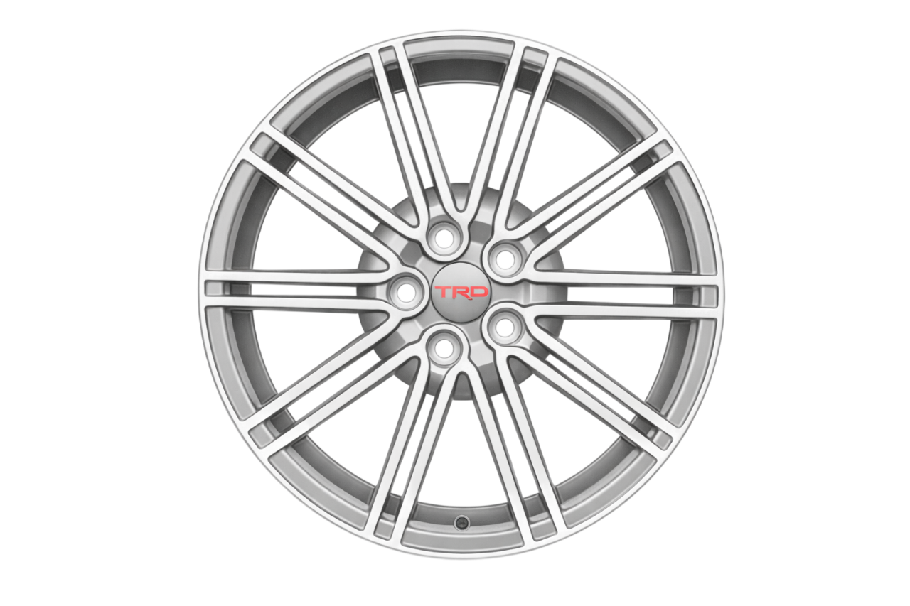TOYOTA TRD 18x7.5 Genuine Alloy Wheel (PT758-03078) - Machined Silver // トヨタ TRD 18インチ 純正アルミホイール - マシニングシルバー